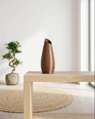 Vaso decorativo 3D design spirale moderno