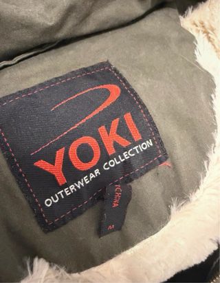 Parka verde con forro de borreguito