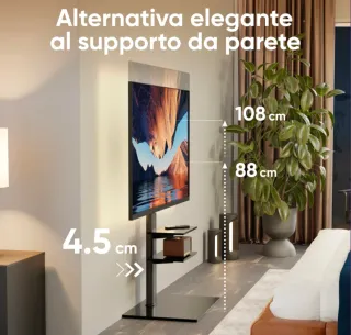 Supporto TV Onkron con ripiani