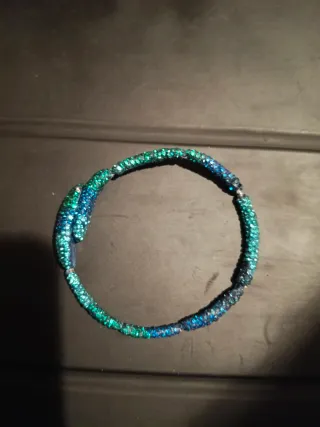 Pulsera vintage azul y verde