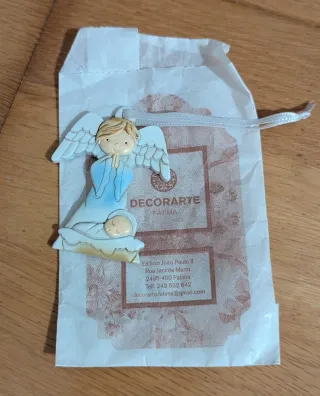 Amuleto Ángel y Bebé de Fátima
