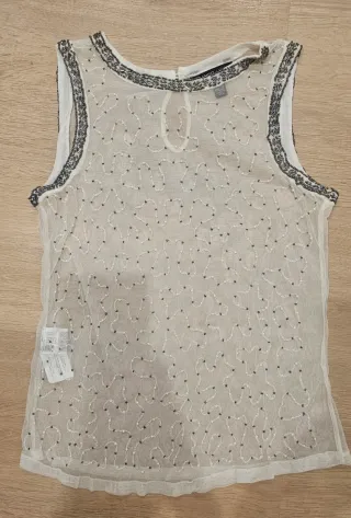 Top pedrería Mango. Talla S. Sin estrenar