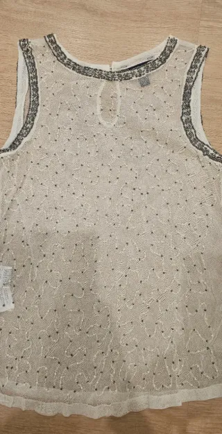 Top pedrería Mango. Talla S. Sin estrenar
