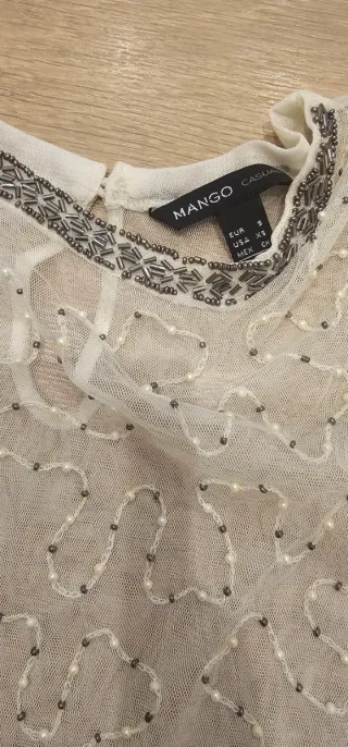 Top pedrería Mango. Talla S. Sin estrenar