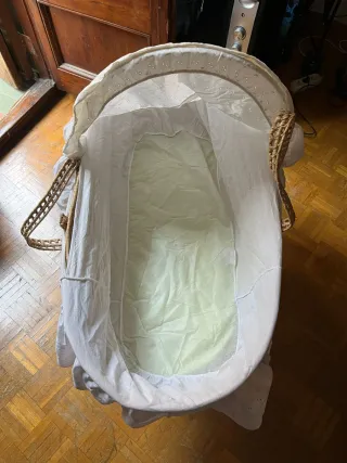 Cesta moisés mimbre con soporte