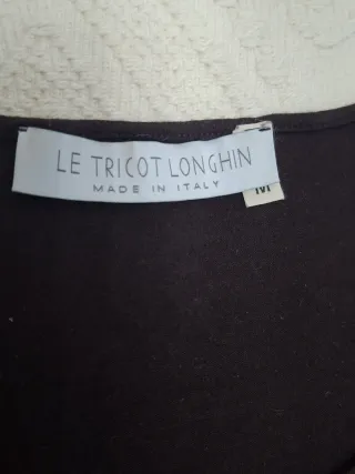 Le Tricot Perugia Tops M/38/10 Negro Morado Marrón