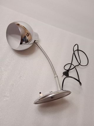 Lampara flexo cromado espejo space age eyeball vin