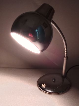 Lampara flexo cromado espejo space age eyeball vin