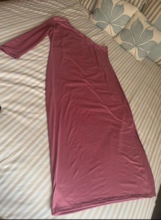 Vestido largo asimétrico rosa talla XL