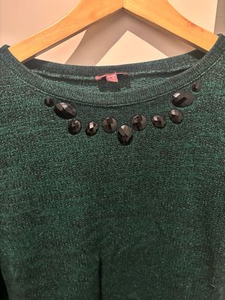 Jersey Trucco verde adornos Talla L