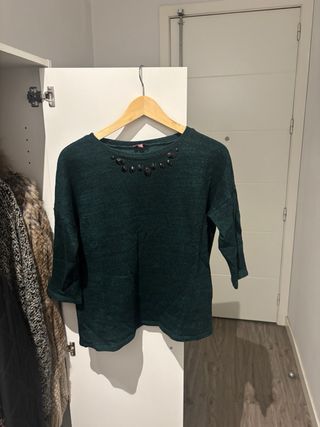 Jersey Trucco verde adornos Talla L