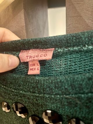 Jersey Trucco verde adornos Talla L