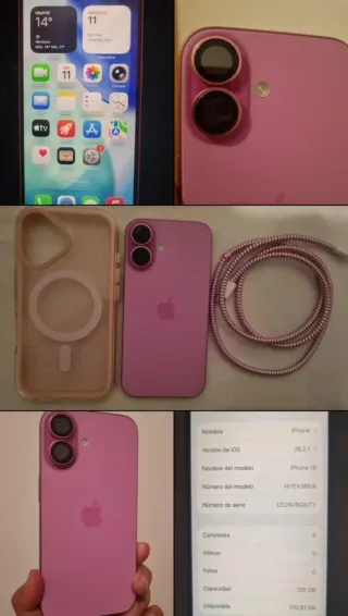 iPhone 16 Rosa