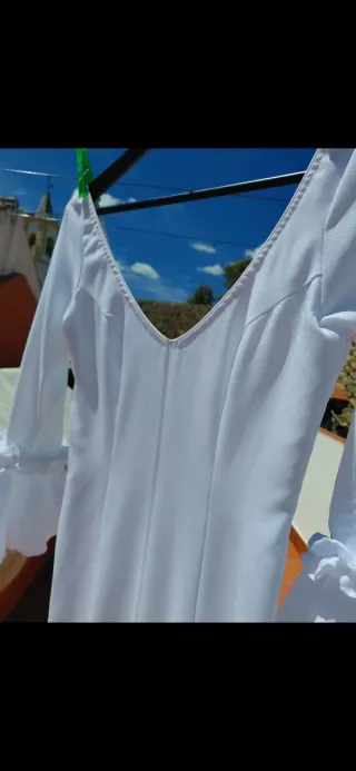 Traje Gitana Blanco Talla XS