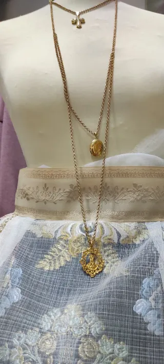 Collar Fallera Triple Oro
