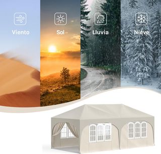 CARPAS PLEGABLES 6X3 BEIGE CON PAREDES NUEVAS