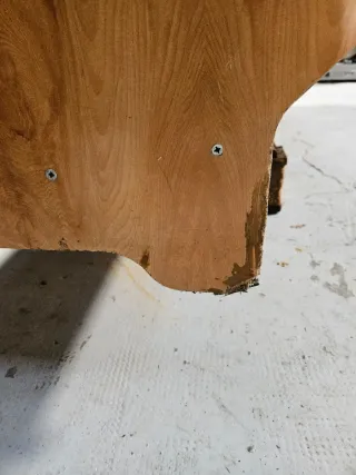 Vitrina expositora cristal curvo madera