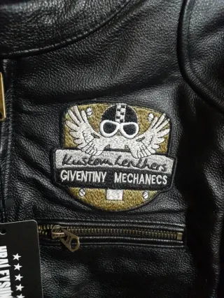 Chaqueta de cuero negra Talla S