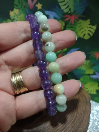 OFERTA!! Lote 2 pulseras cuentas piedra natural