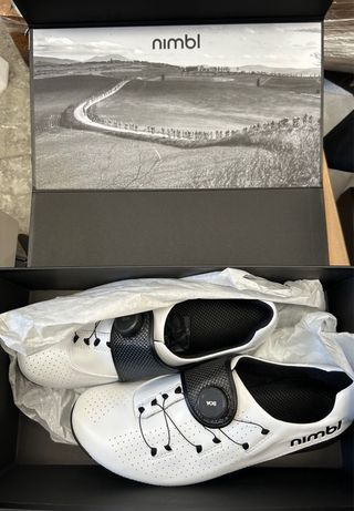 Scarpe ciclismo Nimbl bianche e nere