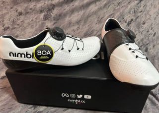 Scarpe ciclismo Nimbl bianche e nere