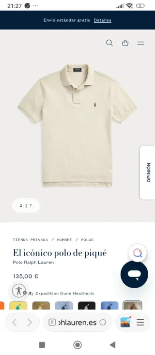 Bañador Polo Ralph Lauren Naranja Hombre