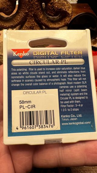 Kenko Filtro Digital Circular PL 58mm