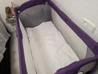 Cuna de viaje plegable con colchón