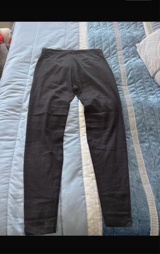 Pantalón de traje cuadros negro gris