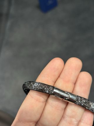 Collar Swarovski Stardust Negro y Plateado