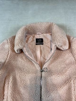 Chaqueta Teddy Rosa Clockhouse Talla 42