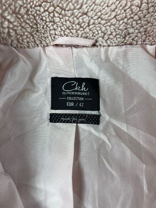 Chaqueta Teddy Rosa Clockhouse Talla 42