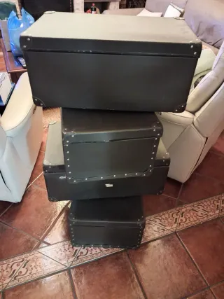 Lote 4 Cajas de archivo antiguas