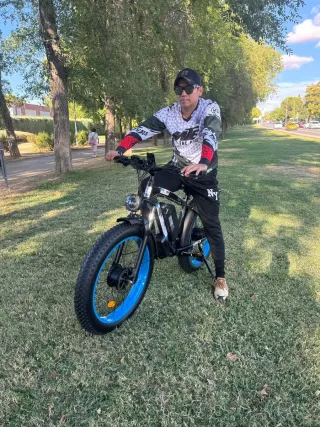 Bicicleta Eléctrica Fat Bike Azul