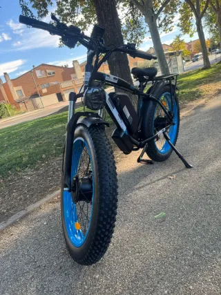 Bicicleta Eléctrica Fat Bike Azul