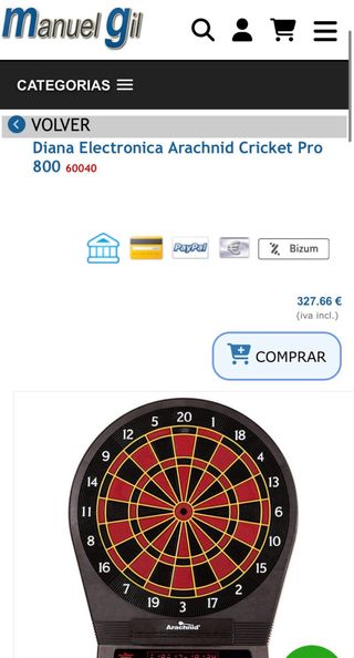 Diana Electrónica Arachnid Cricket Pro 800