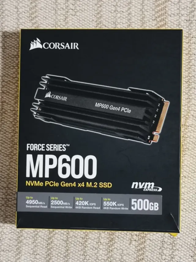 SSD 500Gb Corsair MP600, m.2 NVMe PCIe Gen4