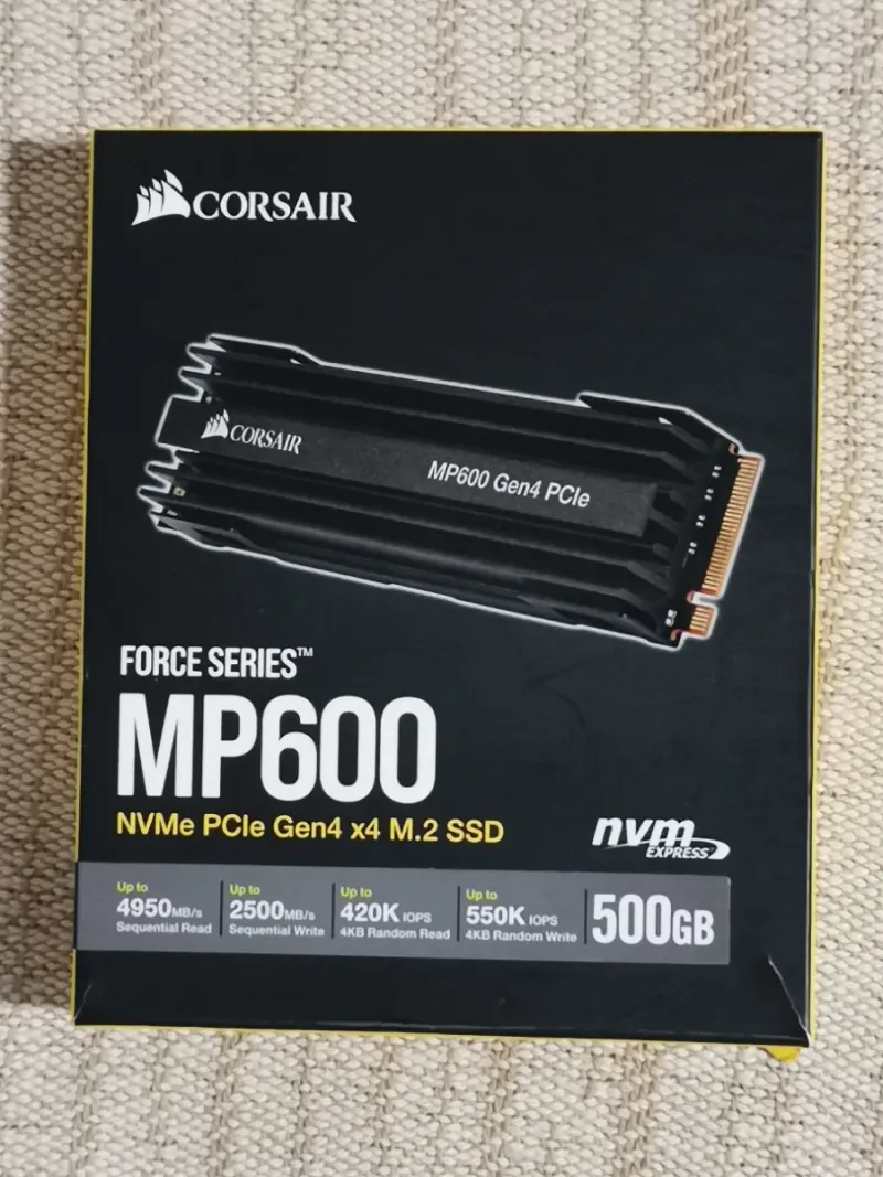 SSD 500Gb Corsair MP600, m.2 NVMe PCIe Gen4