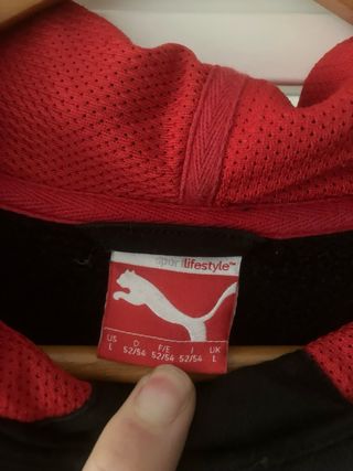Sudadera Puma Negra y Roja
