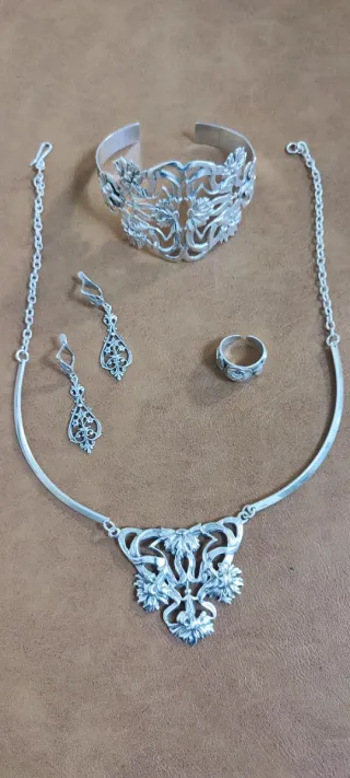 Conjunto de Joyas Plata Antiguas CON SELLO
