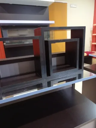 3 Estanterías Cuadradas Negras