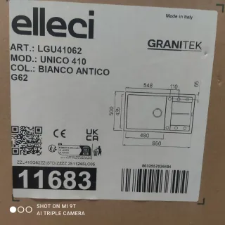 Lavello Elleci in fragranite unico 410