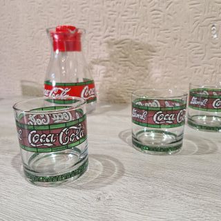 Set 6 Bicchieri + Caraffa Coca Cola Liberty Anni 8
