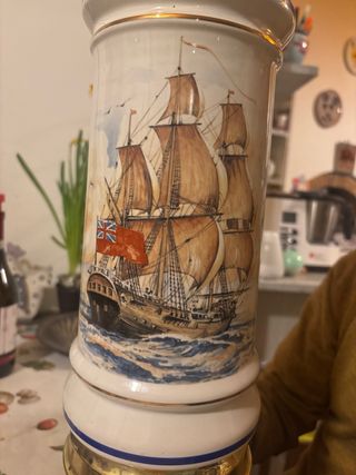 Spillatore birra ceramica con veliero