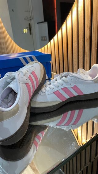 Zapatillas Adidas Blancas y Rosas Mujer