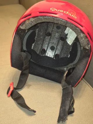 Casco Esquí Niña Niño Quechua Rojo