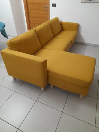 Divano con penisola giallo 230x80x150