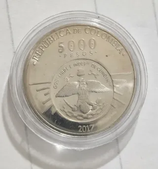Moneda Colombia 5.000 Pesos Antonio Nariño