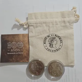 Moneda Colombia 20.000 Pesos 100 Años