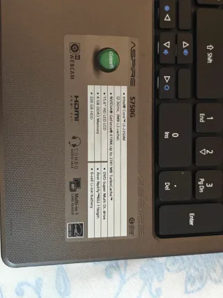 Portátil Acer Aspire 5750G